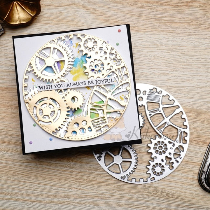 Kokorosa Metal Cutting Dies with Round Gears Border