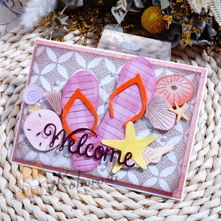 Kokorosa Metal Cutting Dies with Sandals Starfish & Shells