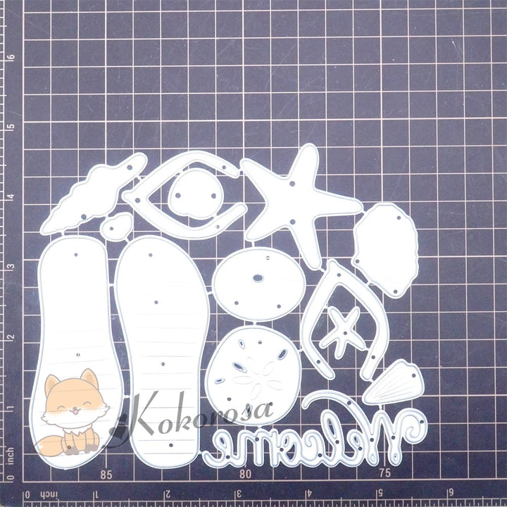 Kokorosa Metal Cutting Dies with Sandals Starfish & Shells