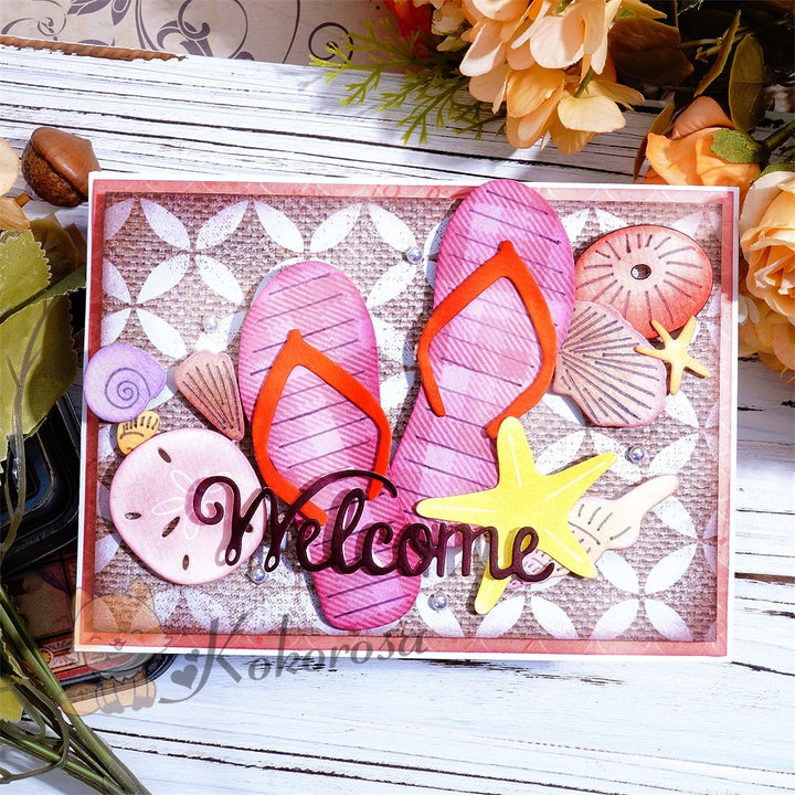 Kokorosa Metal Cutting Dies with Sandals Starfish & Shells