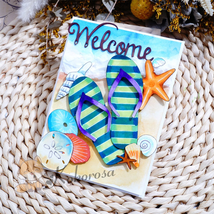 Kokorosa Metal Cutting Dies with Sandals Starfish & Shells