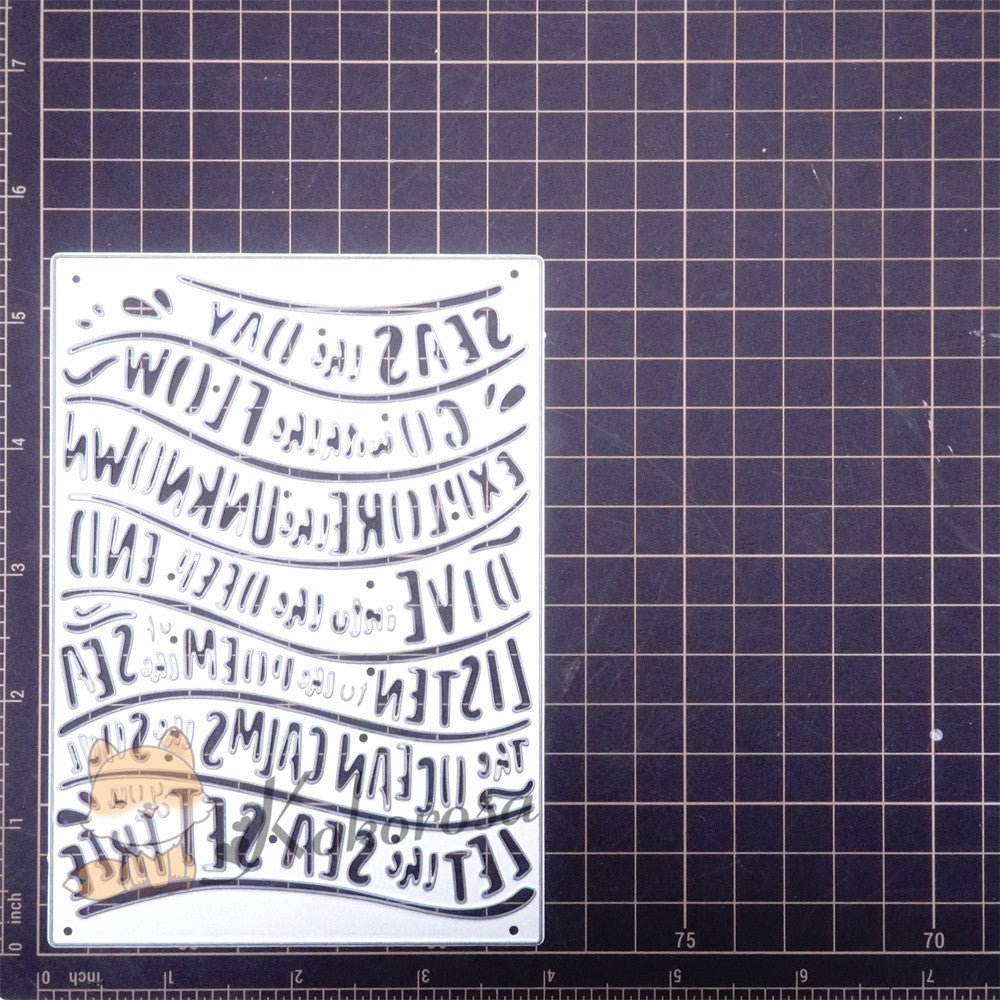 Kokorosa Metal Cutting Dies with Sea Words Background Board