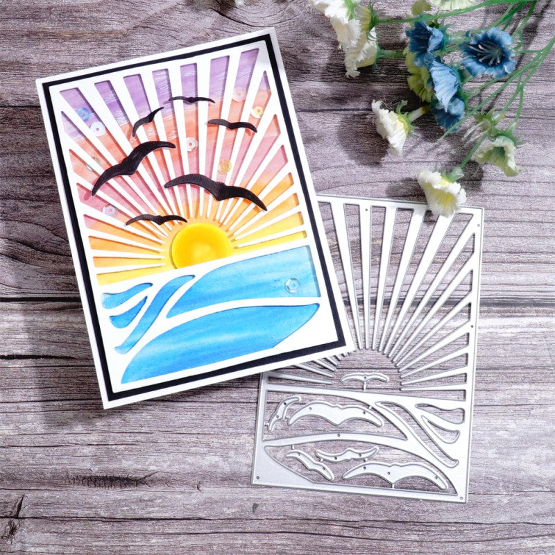Kokorosa Metal Cutting Dies with Seagull Flying Background Board