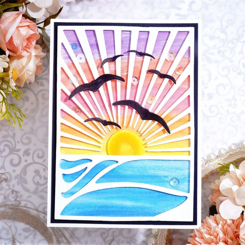 Kokorosa Metal Cutting Dies with Seagull Flying Background Board