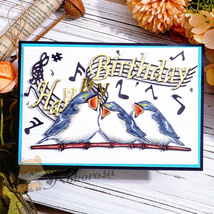 Kokorosa Metal Cutting Dies with Singing Hummingbirds