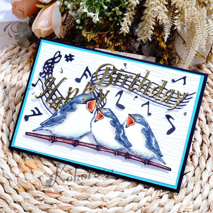 Kokorosa Metal Cutting Dies with Singing Hummingbirds