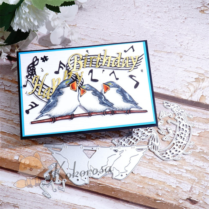 Kokorosa Metal Cutting Dies with Singing Hummingbirds