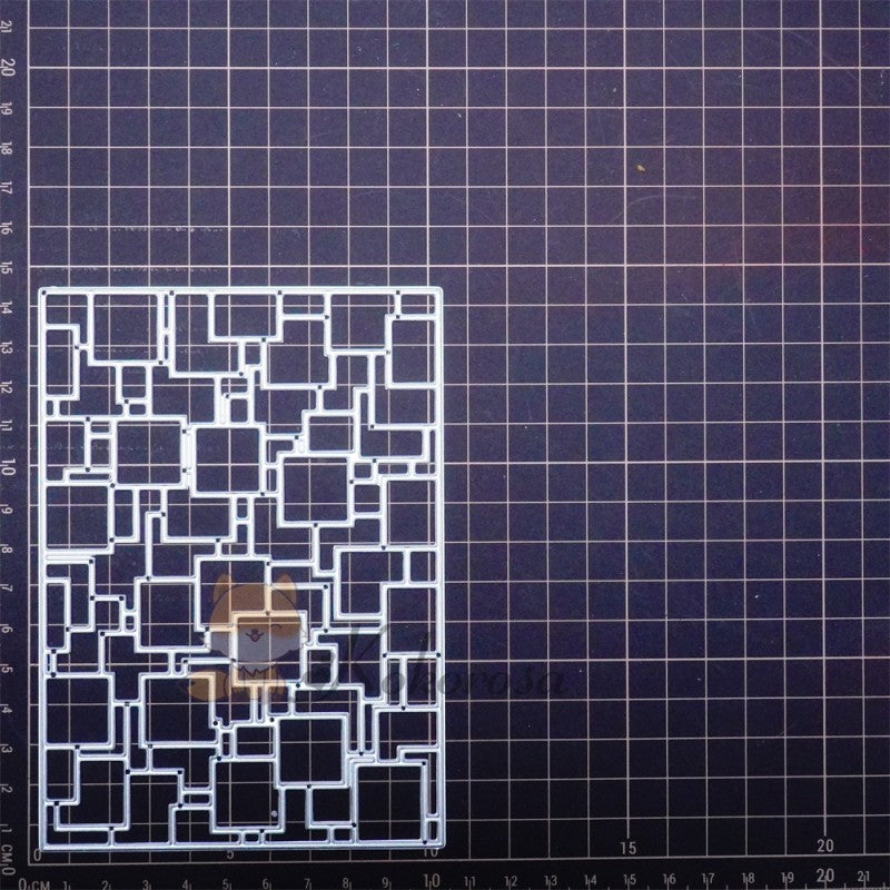 Kokorosa Metal Cutting Dies with Small Plaids Background Board