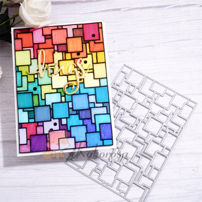 Kokorosa Metal Cutting Dies with Small Plaids Background Board