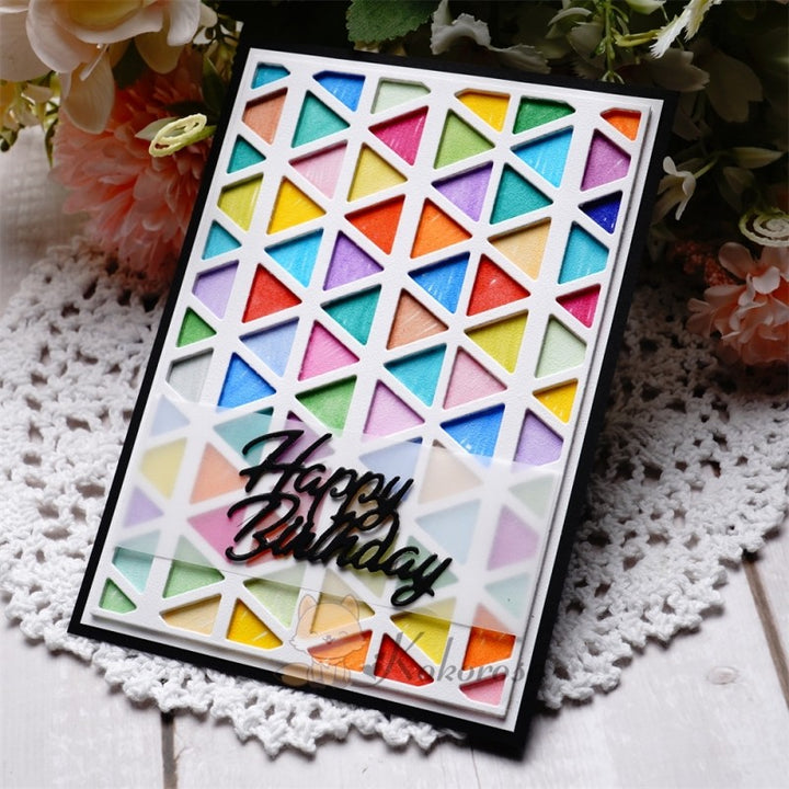 Kokorosa Metal Cutting Dies with Small Triangles Background Board