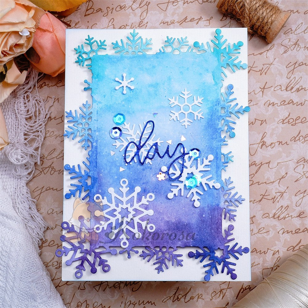 Kokorosa Metal Cutting Dies with Snowflake Frame Board