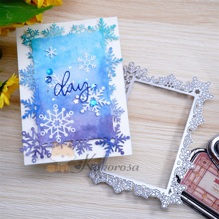 Kokorosa Metal Cutting Dies with Snowflake Frame Board