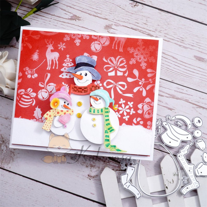 Kokorosa Metal Cutting Dies with Snowman Family