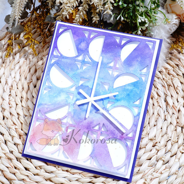 Kokorosa Metal Cutting Dies with Solar Eclipse Background Board