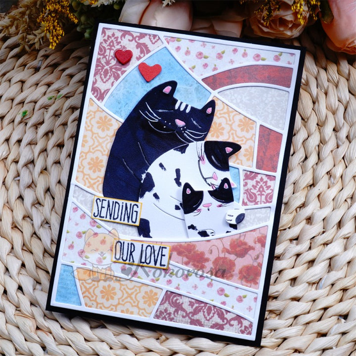 Kokorosa Metal Cutting Dies with Splicing Board & Cats Family