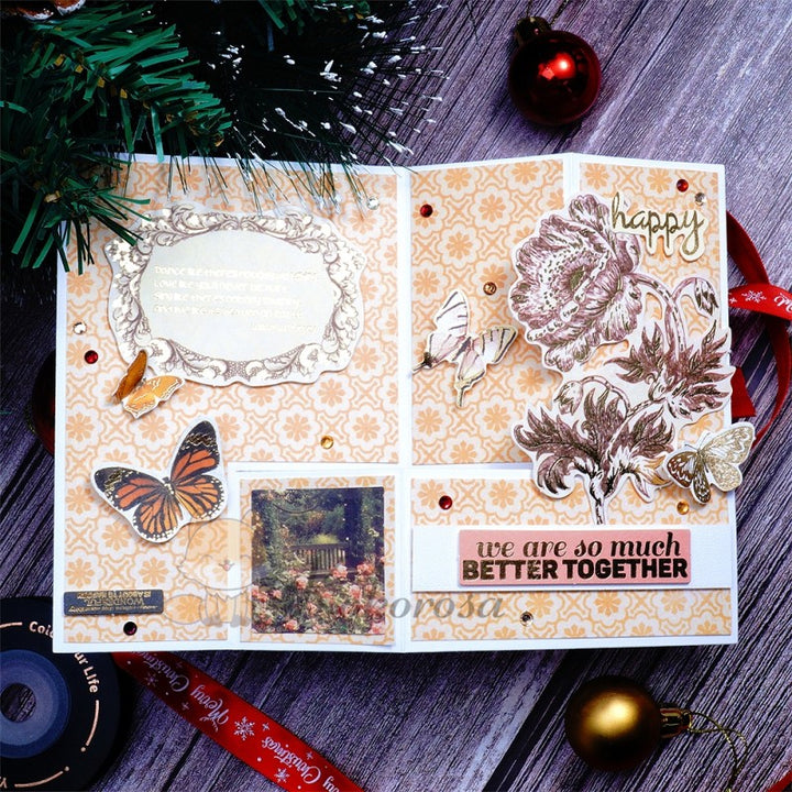 Kokorosa Metal Cutting Dies with Splicing Foldable Card