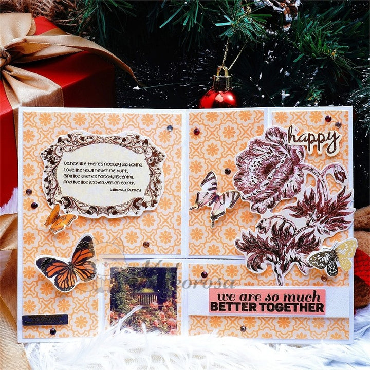 Kokorosa Metal Cutting Dies with Splicing Foldable Card