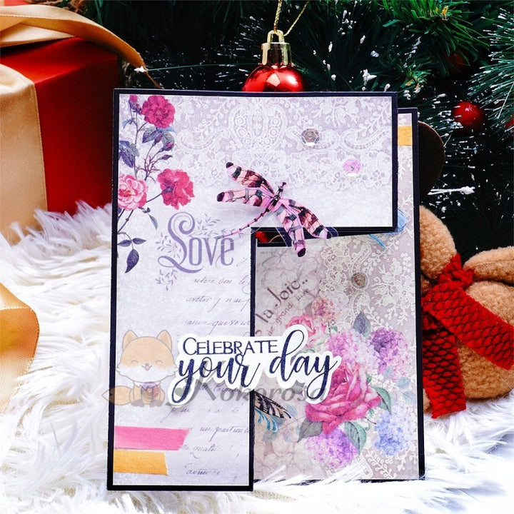 Kokorosa Metal Cutting Dies with Splicing Foldable Card