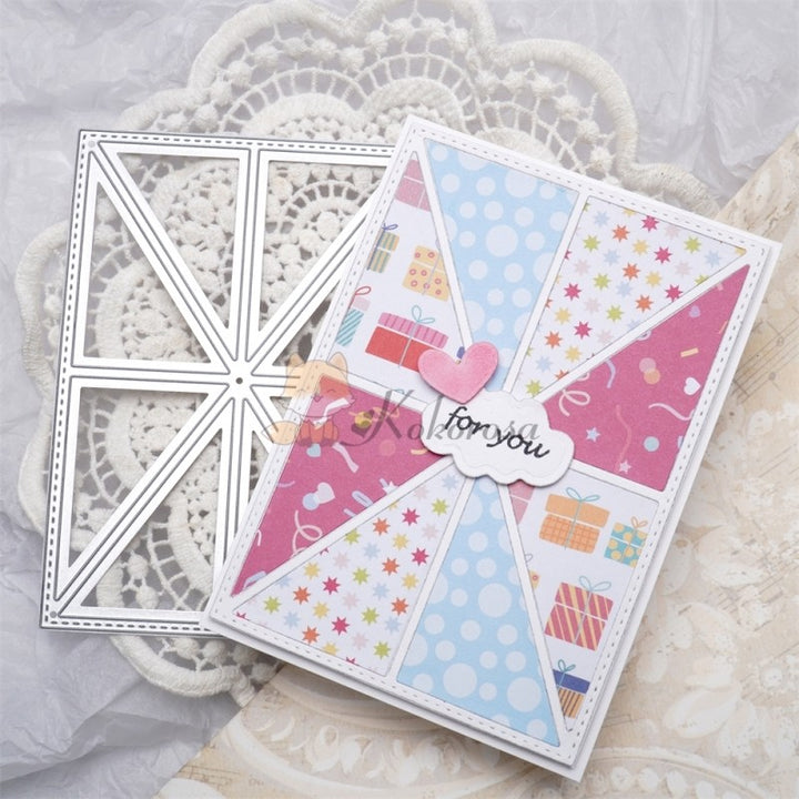 Kokorosa Metal Cutting Dies with Splicing Hollow Lines Background Board