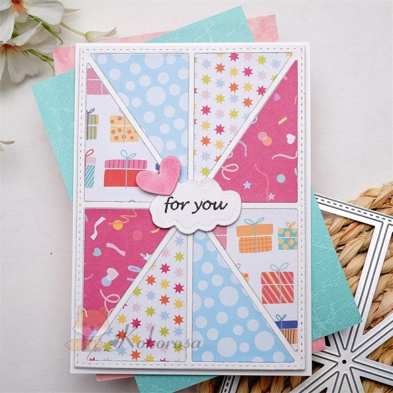 Kokorosa Metal Cutting Dies with Splicing Hollow Lines Background Board