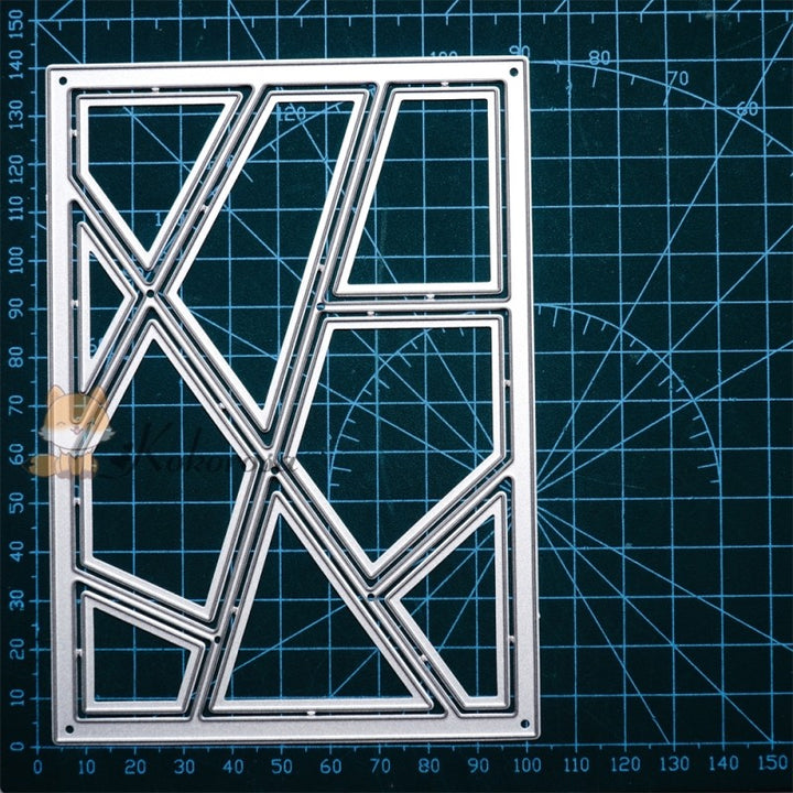 Kokorosa Metal Cutting Dies with Splicing Hollow Lines Frame Background Board