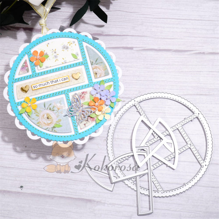 Kokorosa Metal Cutting Dies with Splicing Round Background Board