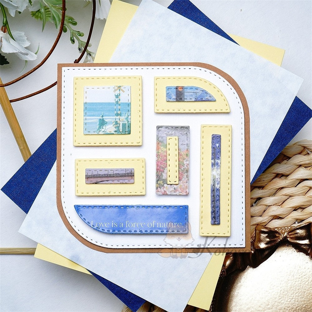 Kokorosa Metal Cutting Dies with Stackable Arc Quadrilateral Album Frame