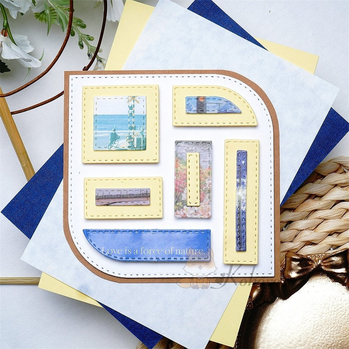 Kokorosa Metal Cutting Dies with Stackable Arc Quadrilateral Album Frame