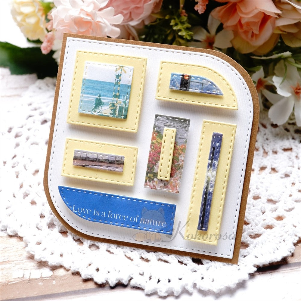 Kokorosa Metal Cutting Dies with Stackable Arc Quadrilateral Album Frame