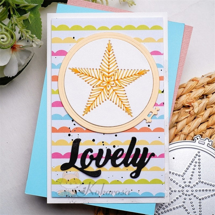 Kokorosa Metal Cutting Dies with Star Pattern Round Board