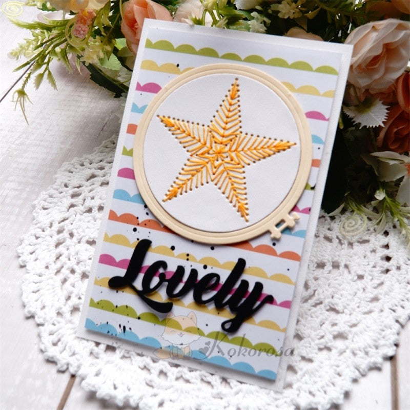 Kokorosa Metal Cutting Dies with Star Pattern Round Board