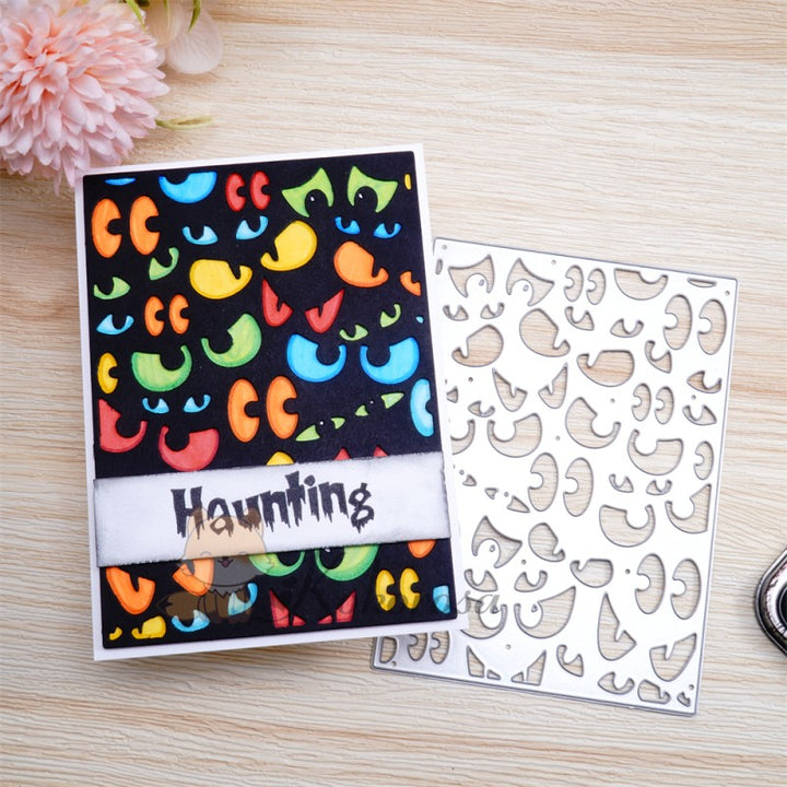 Kokorosa Metal Cutting Dies with Staring Eyes Background Board