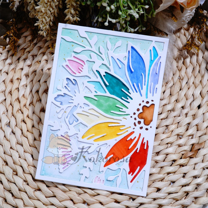 Kokorosa Metal Cutting Dies with Sunflower Background Board