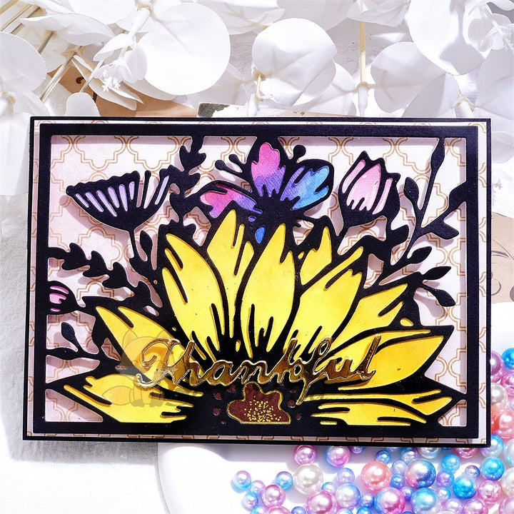 Kokorosa Metal Cutting Dies with Sunflower Background Board