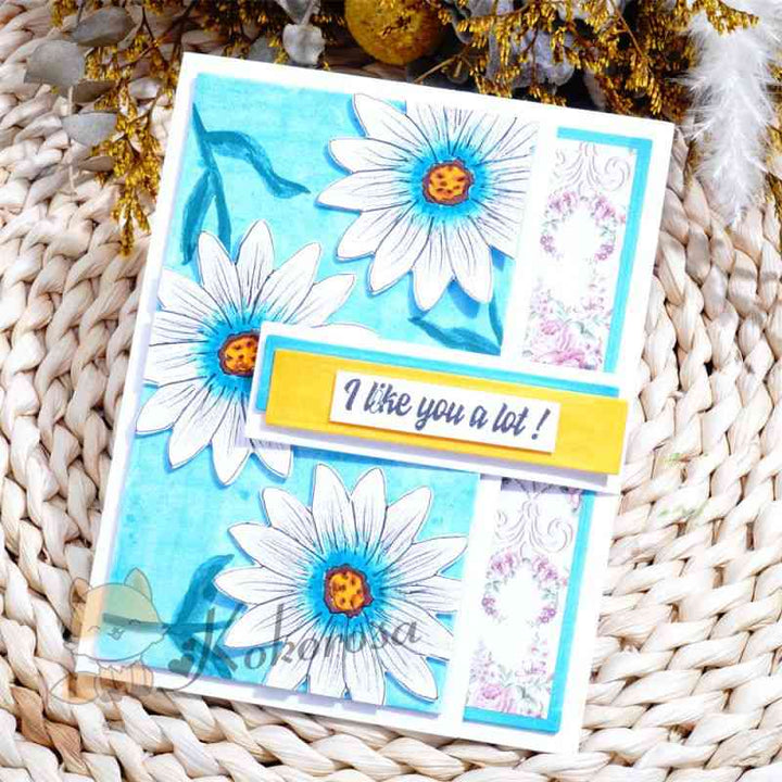Kokorosa Metal Cutting Dies with Sunflower Foldable Card