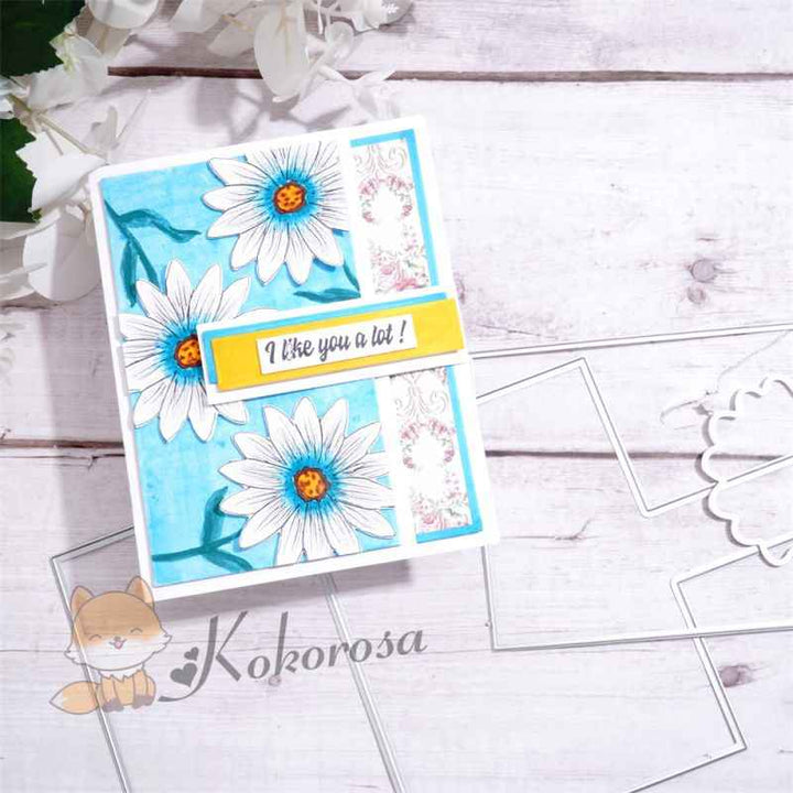 Kokorosa Metal Cutting Dies with Sunflower Foldable Card