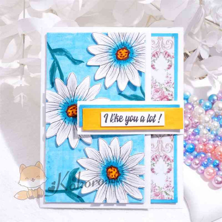 Kokorosa Metal Cutting Dies with Sunflower Foldable Card
