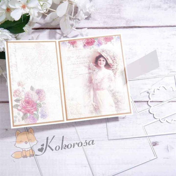 Kokorosa Metal Cutting Dies with Sunflower Foldable Card
