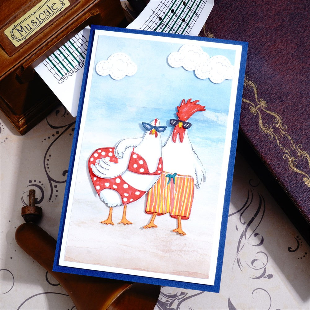 Kokorosa Metal Cutting Dies with Swimsuit Chicken