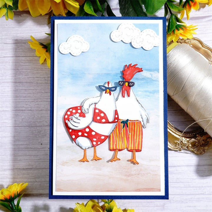 Kokorosa Metal Cutting Dies with Swimsuit Chicken
