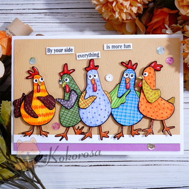 Kokorosa Metal Cutting Dies with Talking Chicken