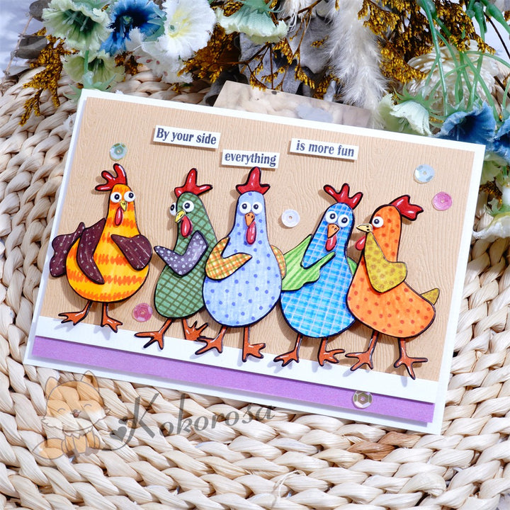 Kokorosa Metal Cutting Dies with Talking Chicken