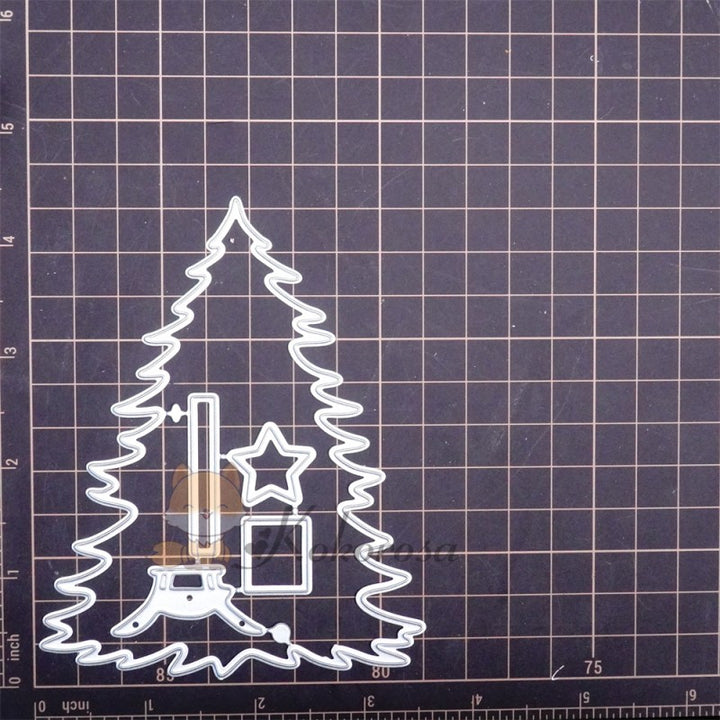 Kokorosa Metal Cutting Dies with Tall Christmas Tree