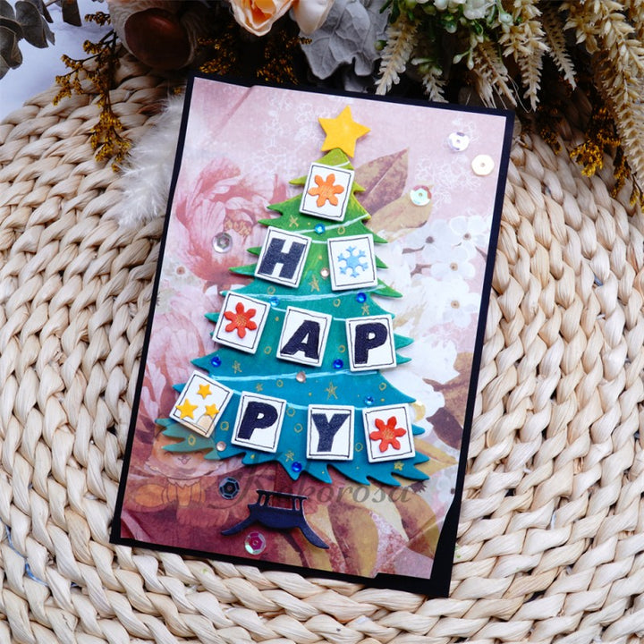 Kokorosa Metal Cutting Dies with Tall Christmas Tree