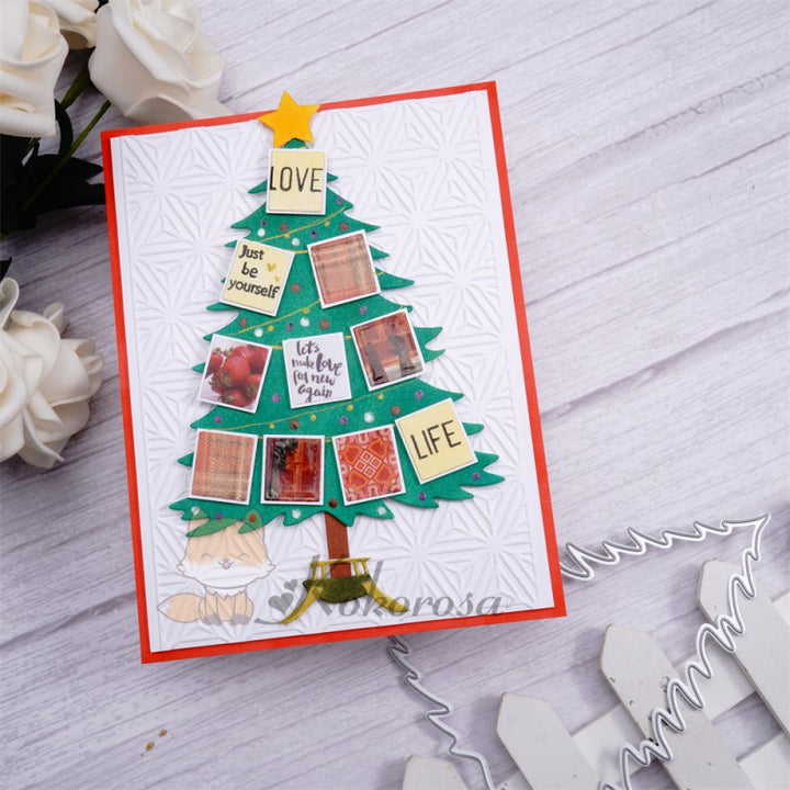 Kokorosa Metal Cutting Dies with Tall Christmas Tree