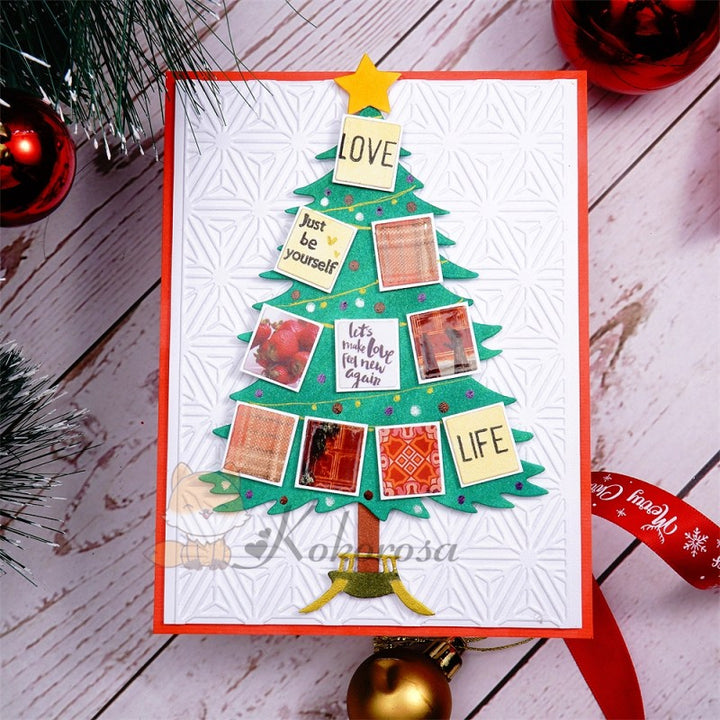 Kokorosa Metal Cutting Dies with Tall Christmas Tree