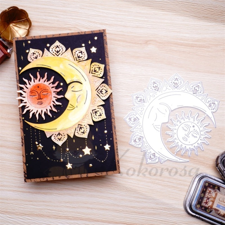 Kokorosa Metal Cutting Dies with Tarot Astrology Moon & Star