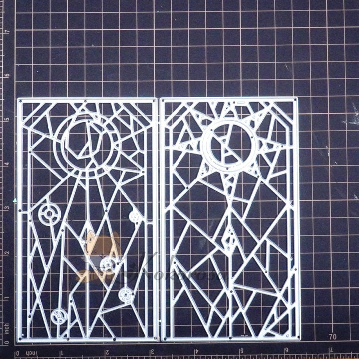 Kokorosa Metal Cutting Dies with Tarot Quilted Stained Background Board