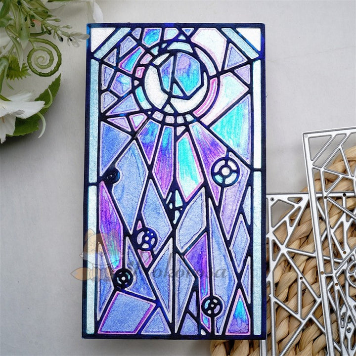 Kokorosa Metal Cutting Dies with Tarot Quilted Stained Background Board