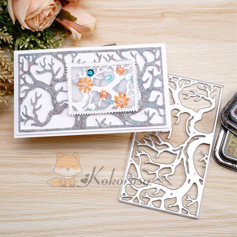 Kokorosa Metal Cutting Dies with Tree Root Background Board